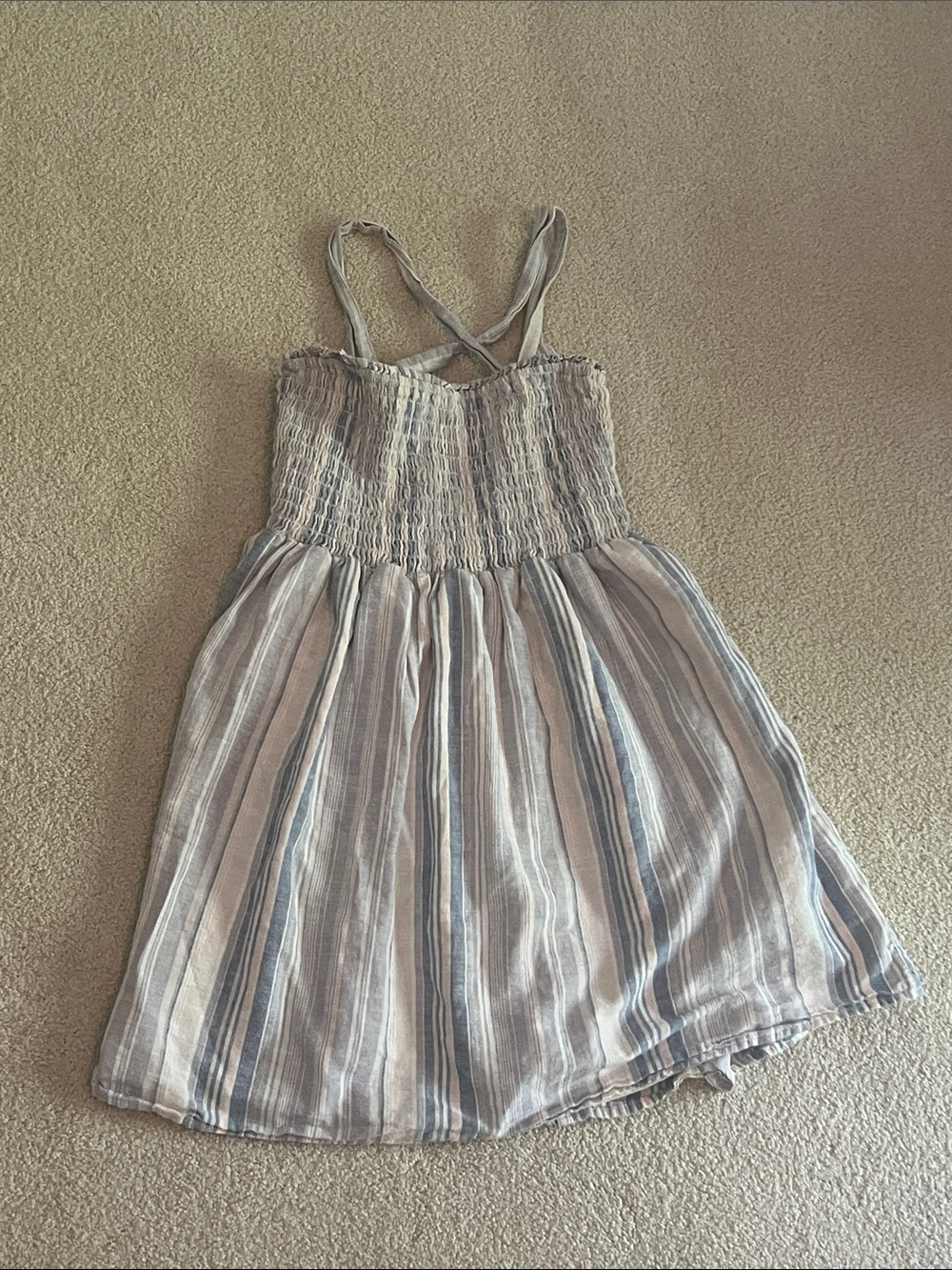 American Eagle Striped Smocked Mini Dress | Size Small